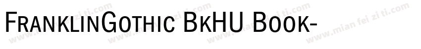 FranklinGothic BkHU Book字体转换